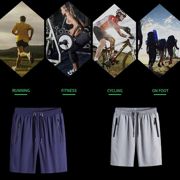 Men's Plus Size Ice Silk Stretch Shorts