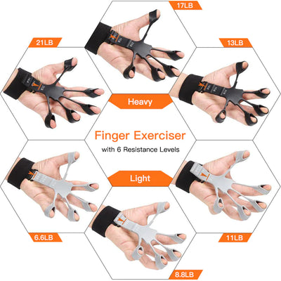 Finger and Forearm Exerciser – Gripster Strengthener Finger Stretcher