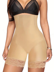 Florel Lace Trim High Waist Tummy Control Butt Lifting Shorts, Women's Underwear & Shapewear